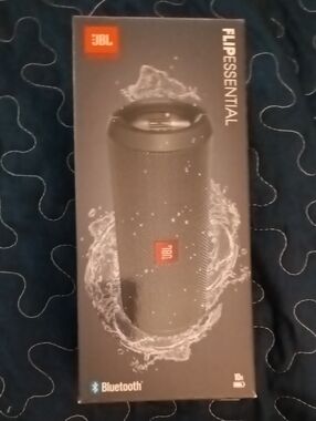 JBL Flip Essential Portable Speaker - Black with Orange Logo